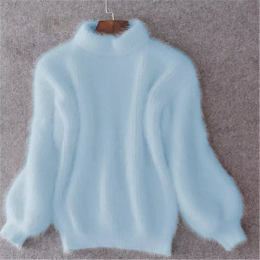 Idalia | Suéter Retro de Punto de Angora