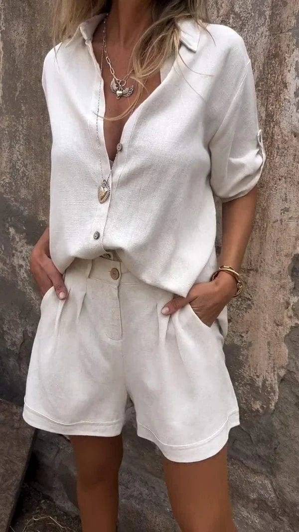 Lumith | Conjunto Casual de Pantalones Cortos y Camisa