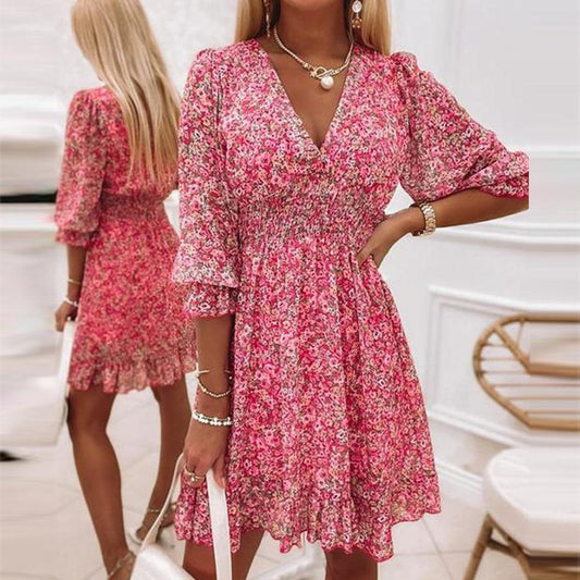 Paula | Vestido con Mangas y Escote en V