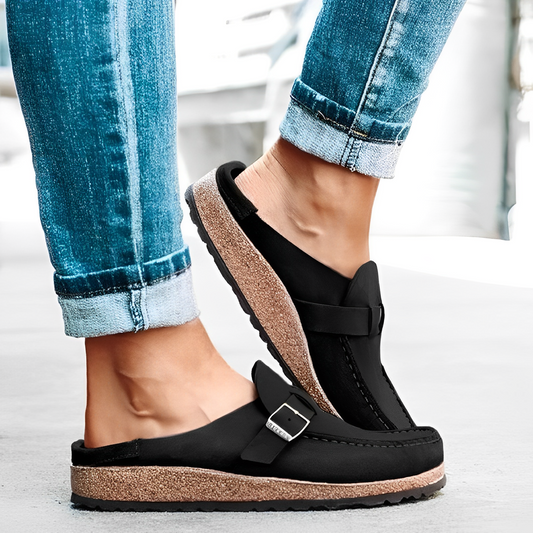 Lea | Sandalias de Estilo Mocasín Semi-Abiertas para Mujeres