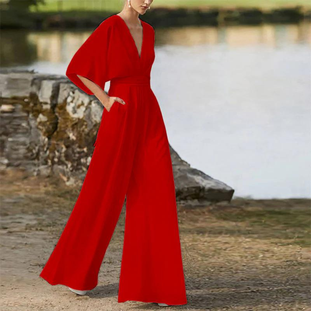 Tati | Elegante Mono Acampanado de Mangas Anchas