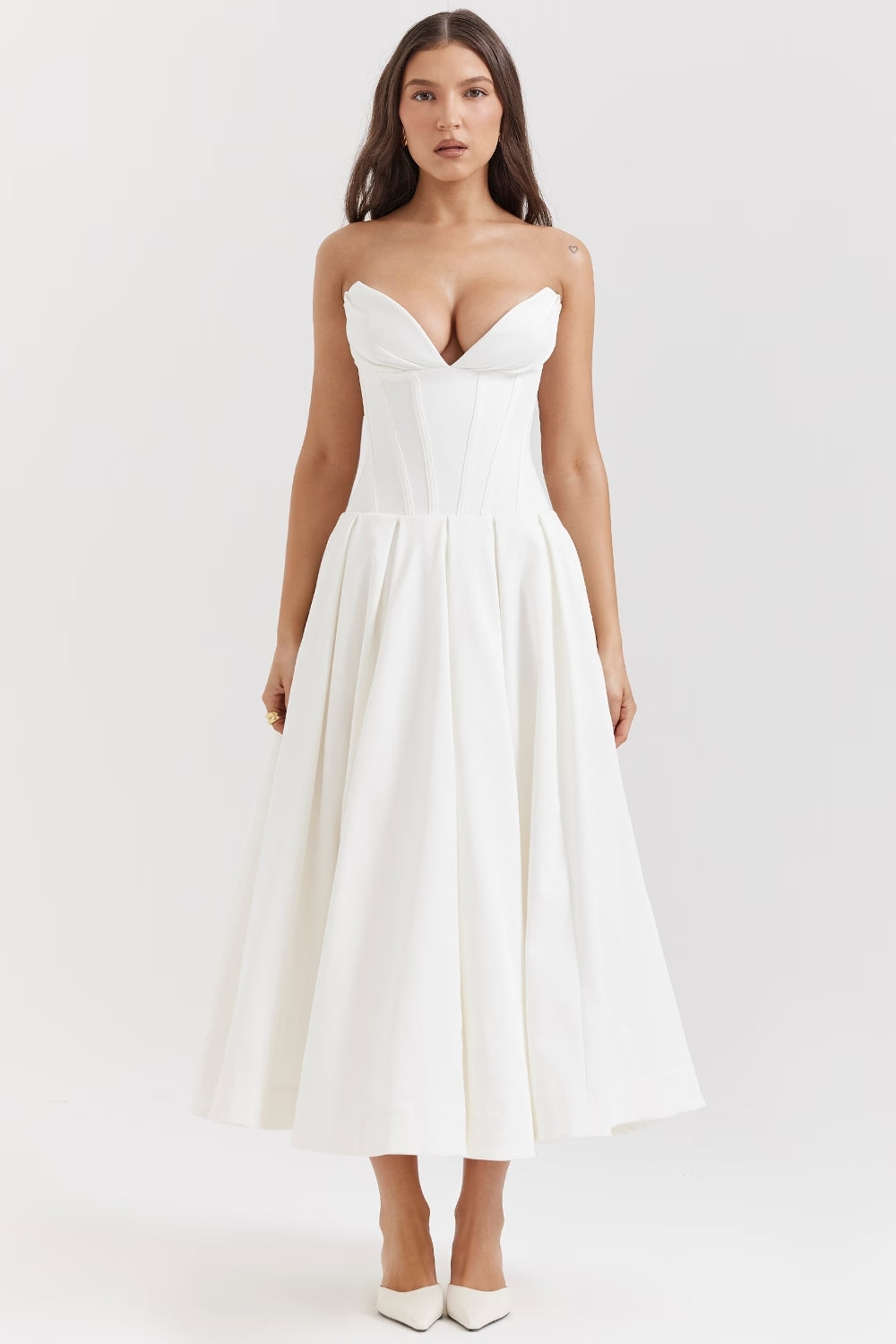 Annette | Elegante Vestido Midi estilo corsé
