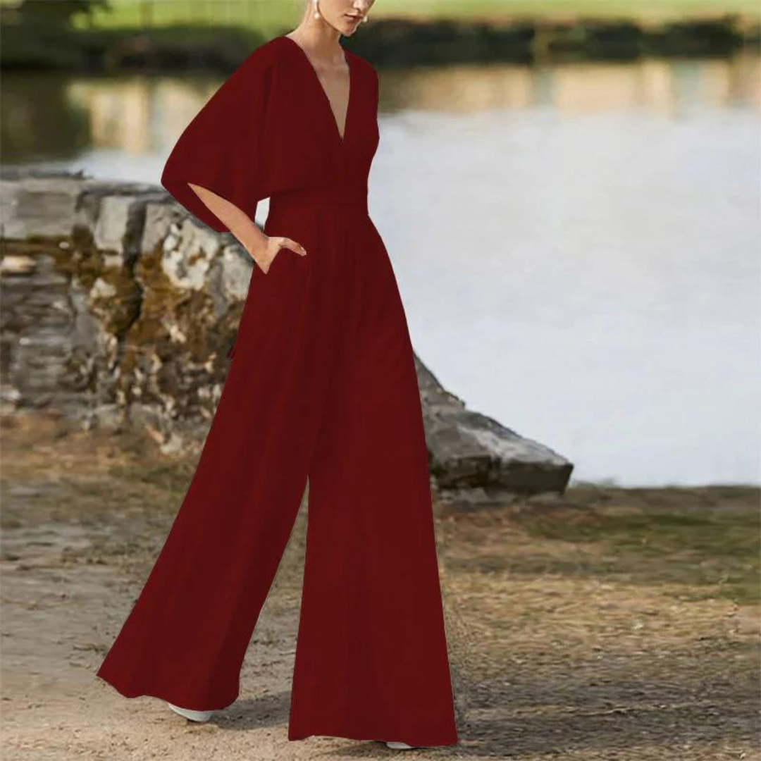 Tati | Elegante Mono Acampanado de Mangas Anchas