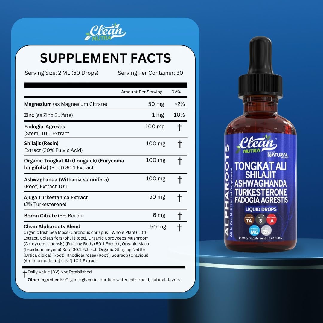 AlphaRoots | Gotas herbales para mejorar la energía, vitalidad y rendimiento en hombres
