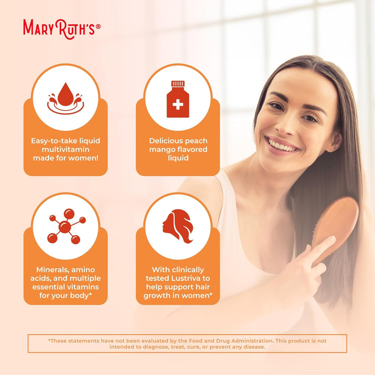 MaryRuth’s Morning Liquid Multivitamin | Cabello Más Grueso Y Abundante