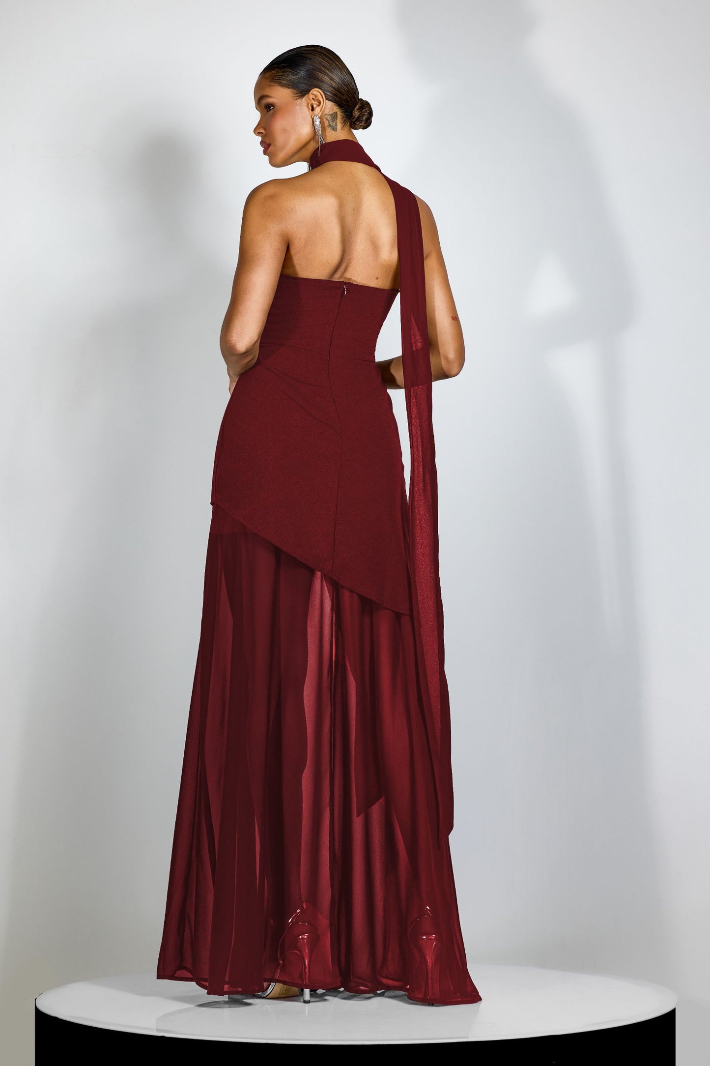 Xanelle | Vestido sin mangas con Bufanda