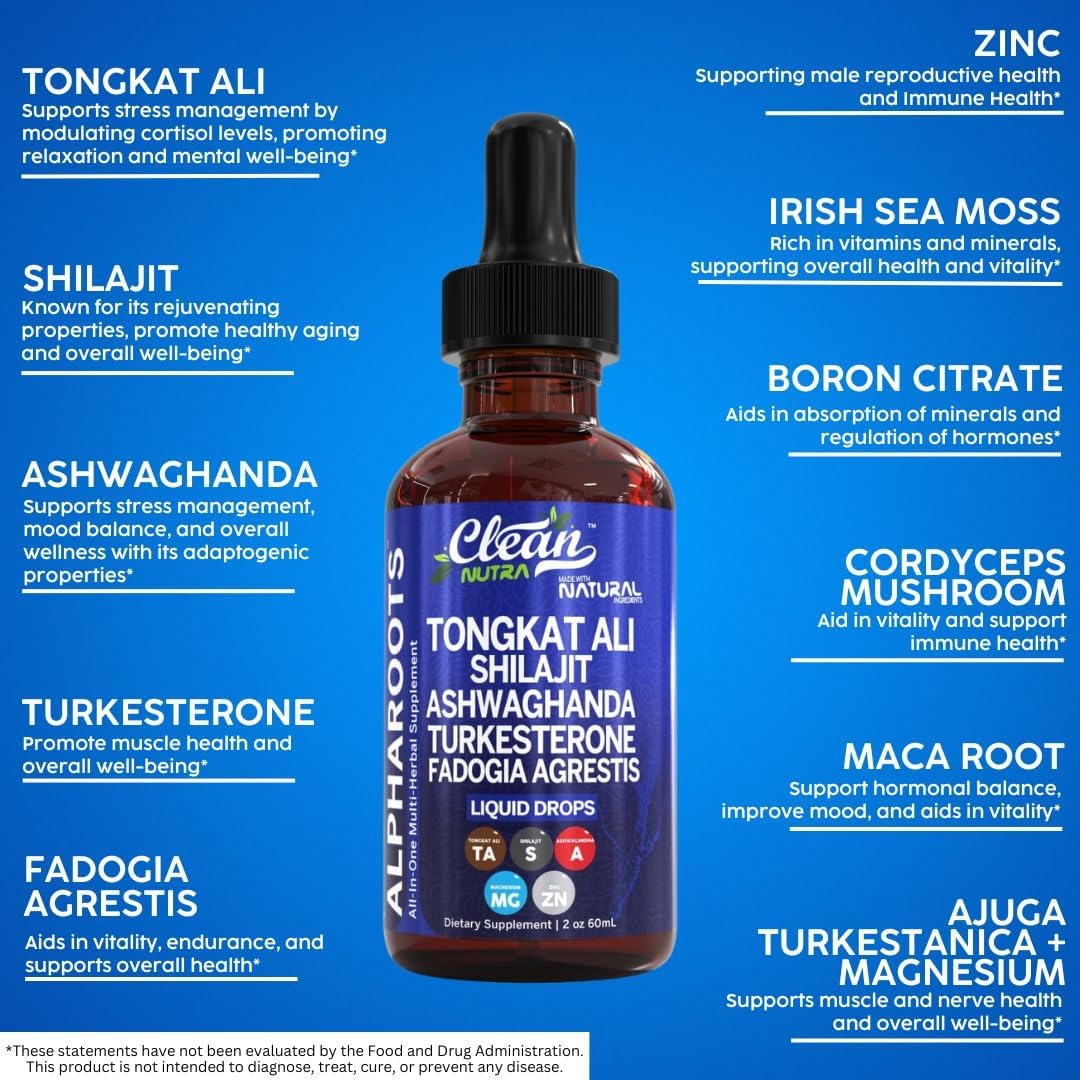AlphaRoots | Gotas herbales para mejorar la energía, vitalidad y rendimiento en hombres