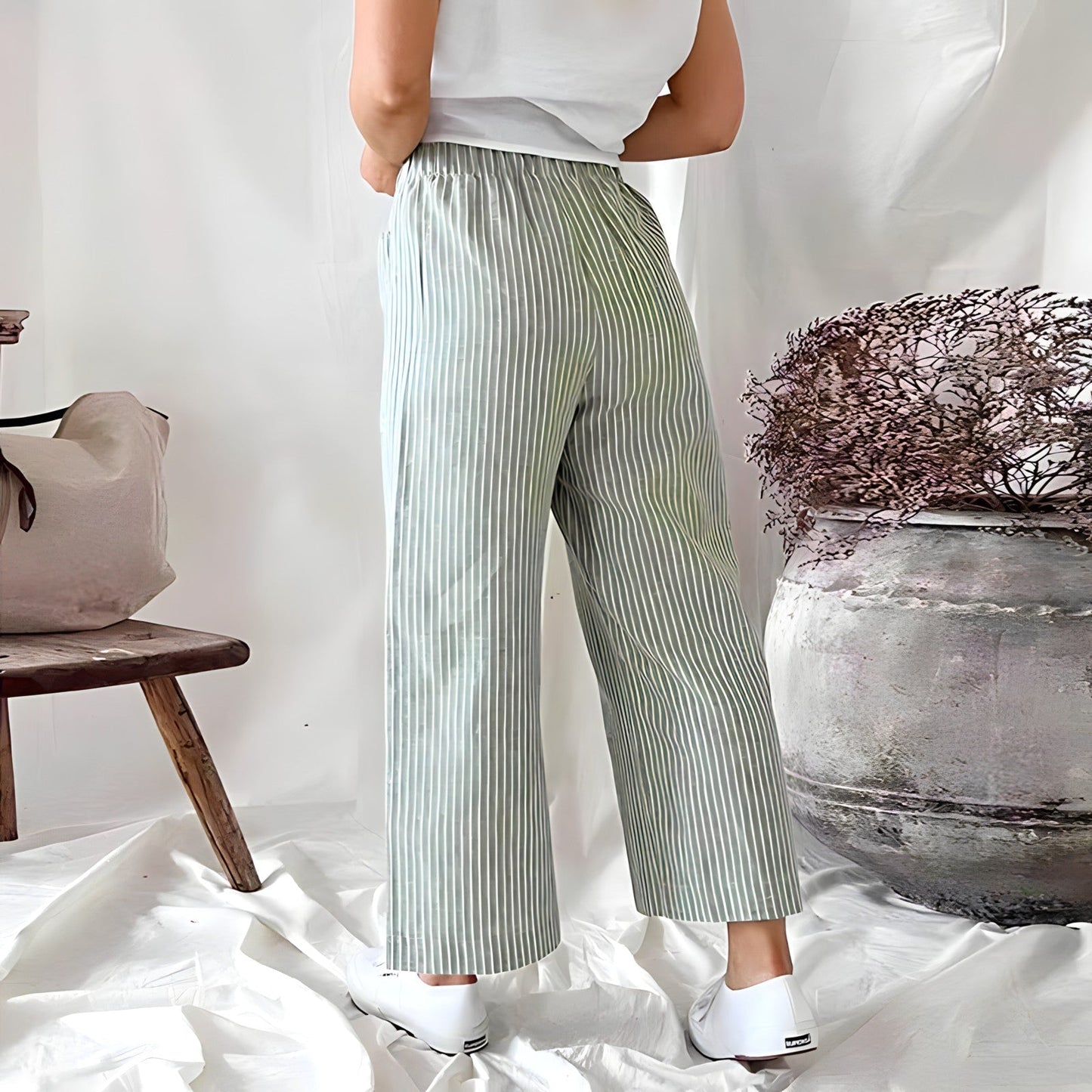 Makayla | Pantalones Rayados Ligeros y Cómodos