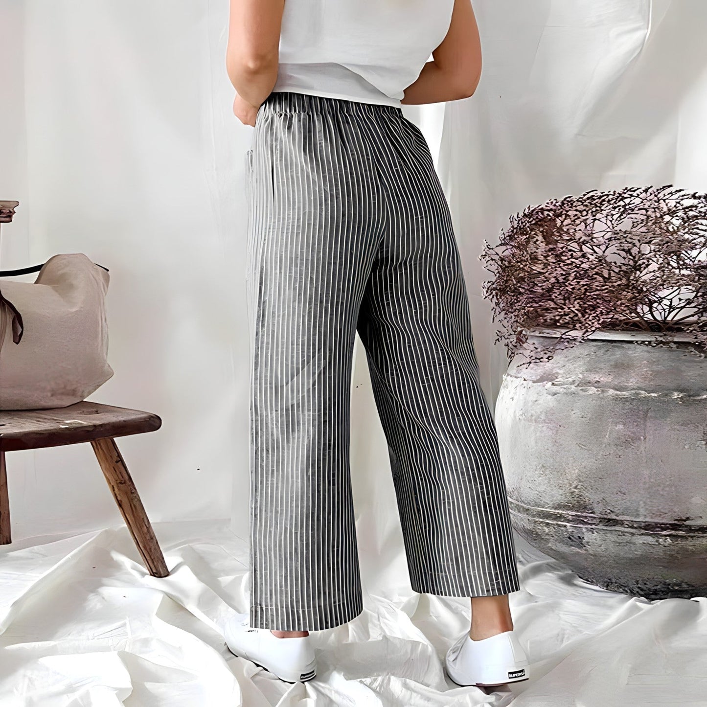 Makayla | Pantalones Rayados Ligeros y Cómodos