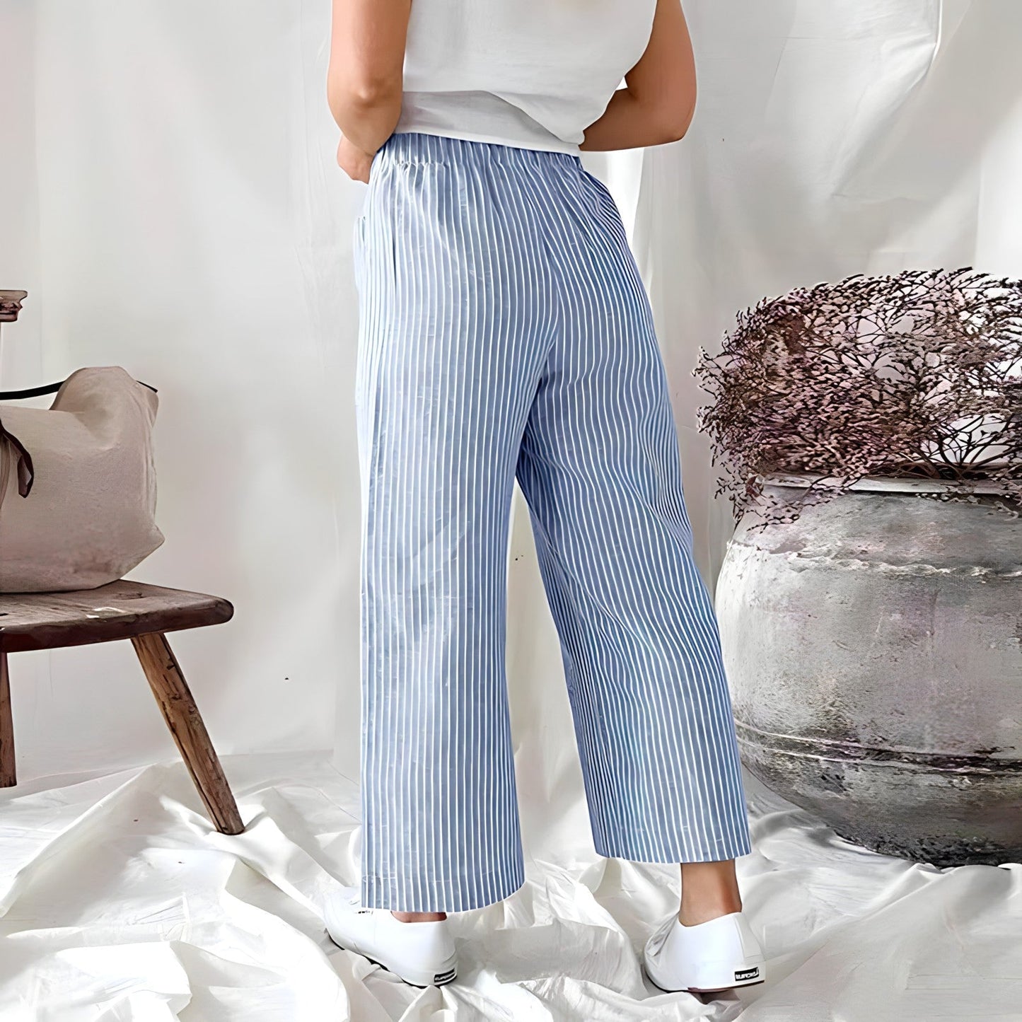 Makayla | Pantalones Rayados Ligeros y Cómodos