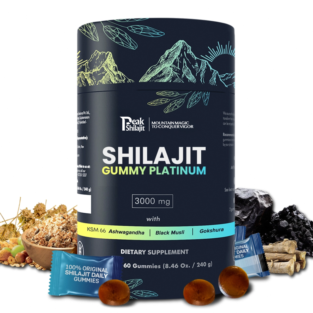 Shilajit Gummy Platinum | Bienestar diario, sin complicaciones