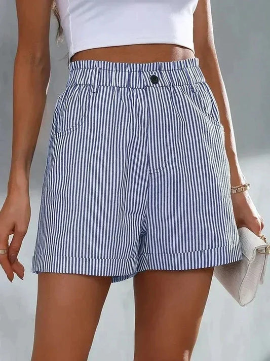 Zarina | Pantalones Cortos Casual a Rayas