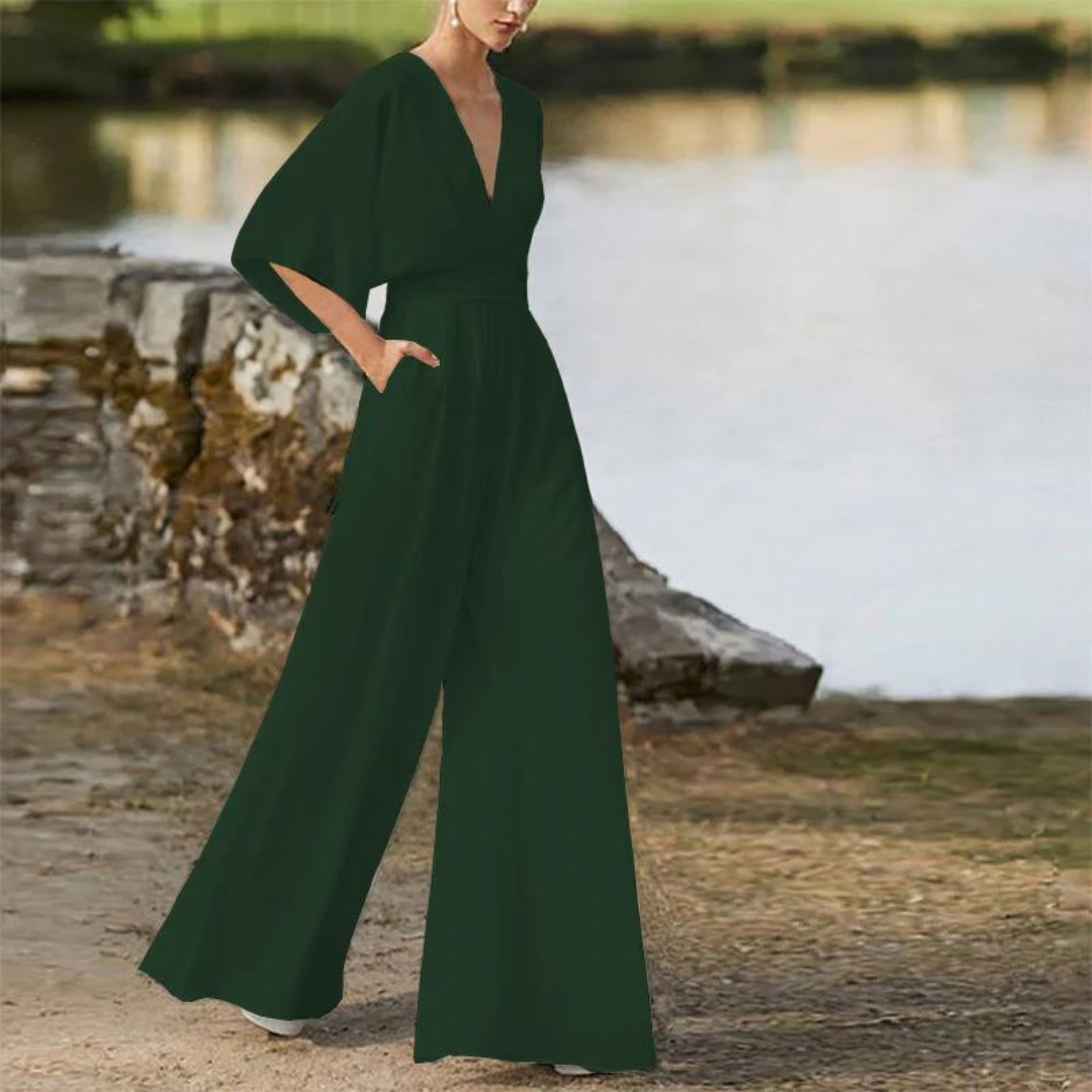 Tati | Elegante Mono Acampanado de Mangas Anchas
