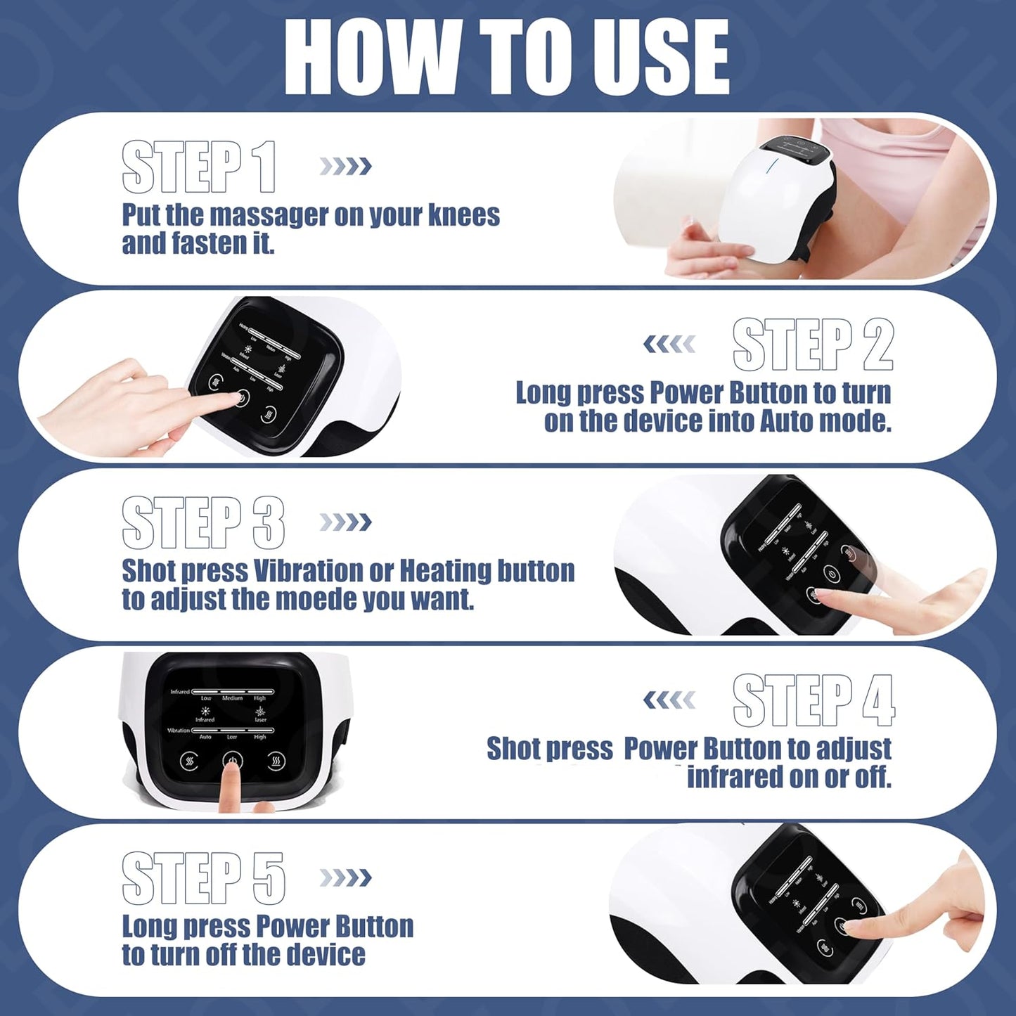 Masajeador Eléctrico Portátil Para Rodilla