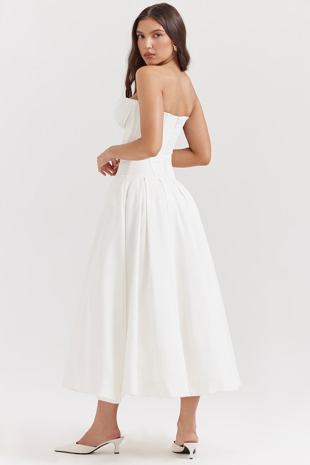 Annette | Elegante Vestido Midi estilo corsé