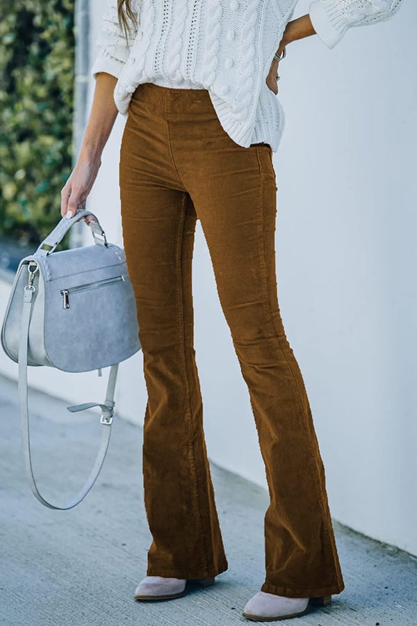 Karima | Pantalones de Terciopelo Acampanados
