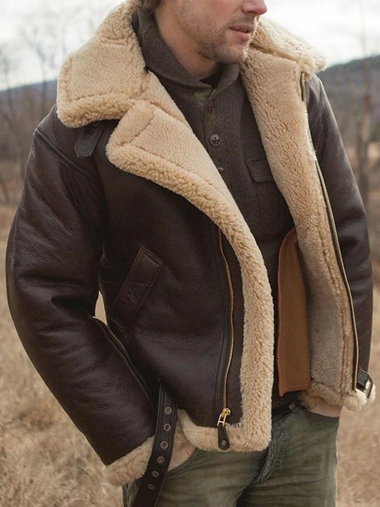 Marlo | Chaqueta de Cuero con Forro para Hombre