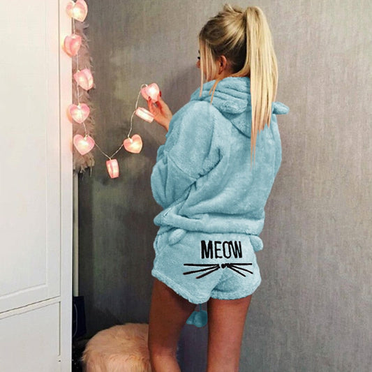 PurrfectSleep | Conjunto de Pijama con Orejas de Gato