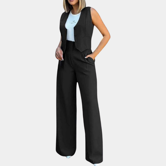 Eliza | Conjunto de Chaleco y Pantalones Casual