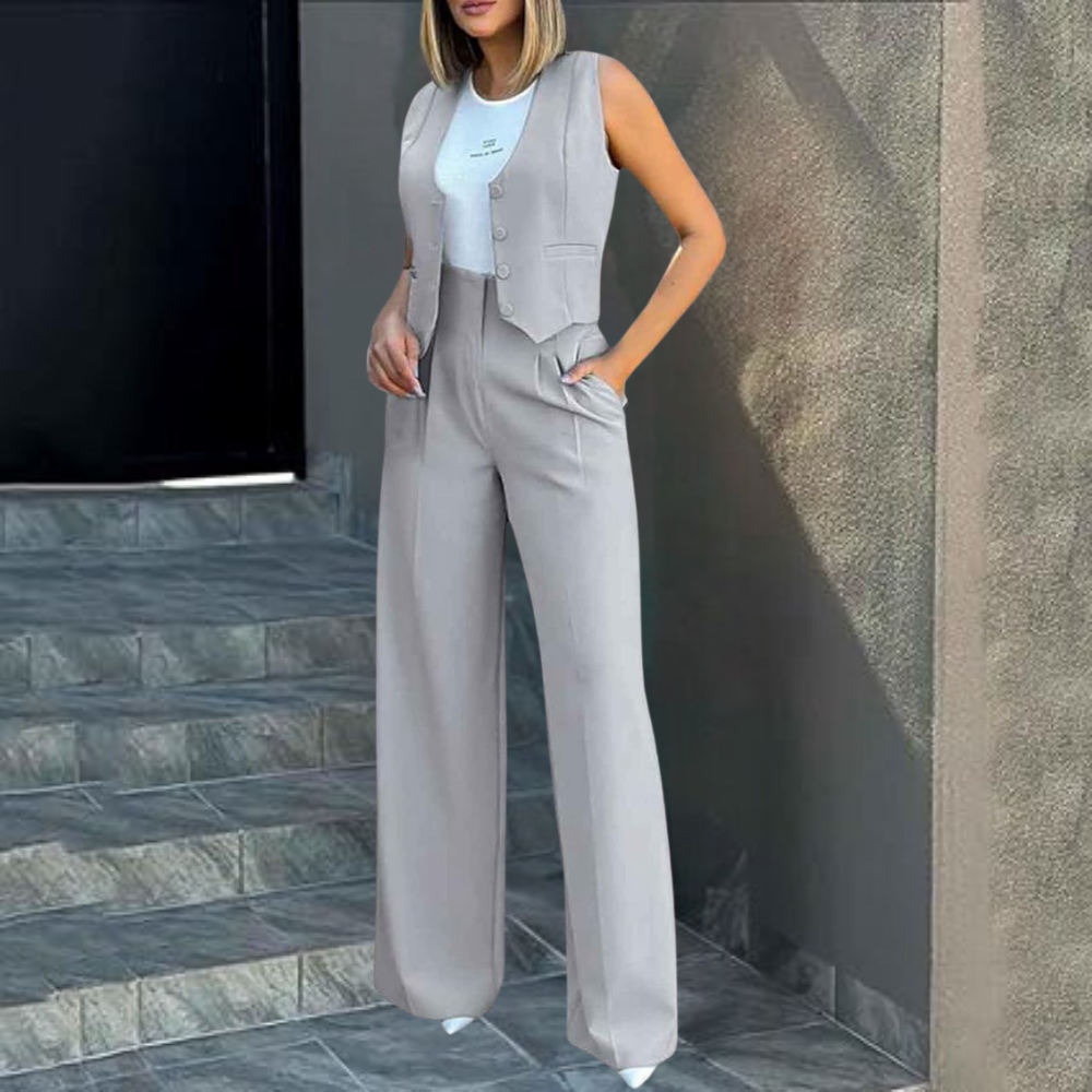 Eliza | Conjunto de Chaleco y Pantalones Casual