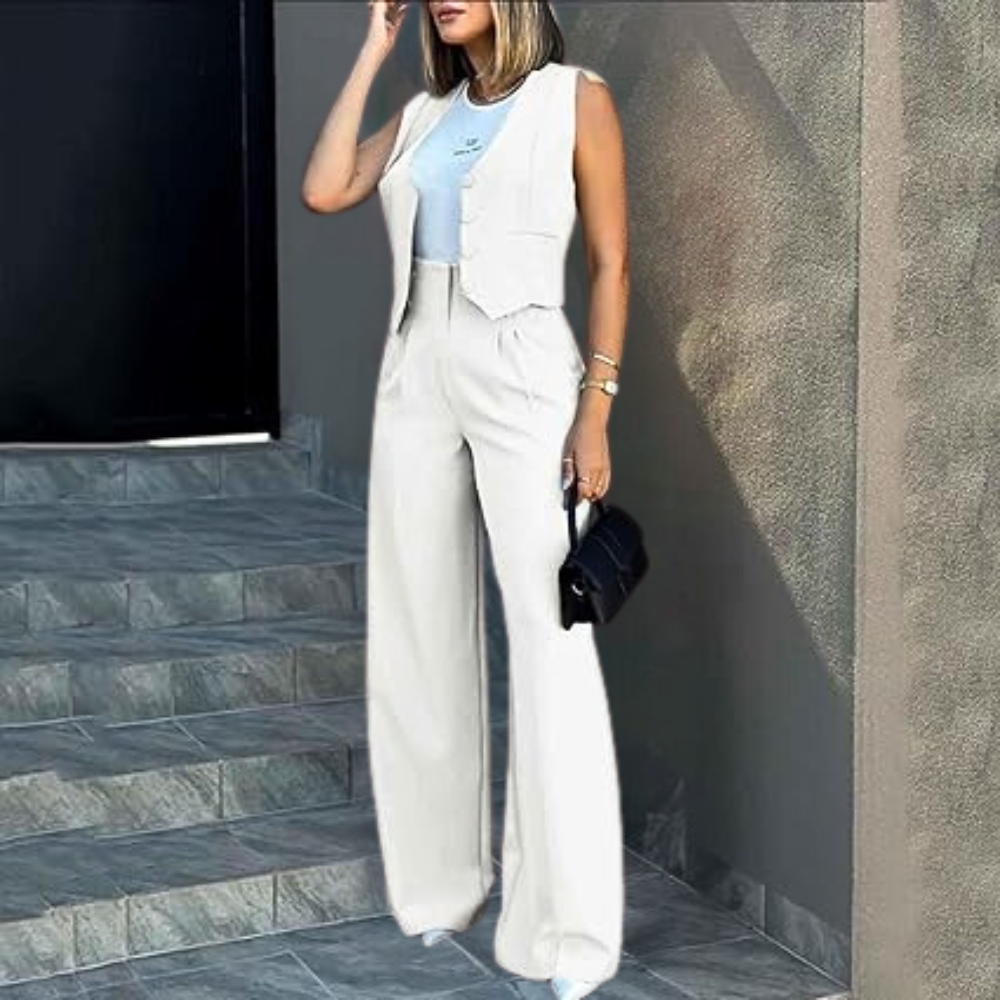 Eliza | Conjunto de Chaleco y Pantalones Casual