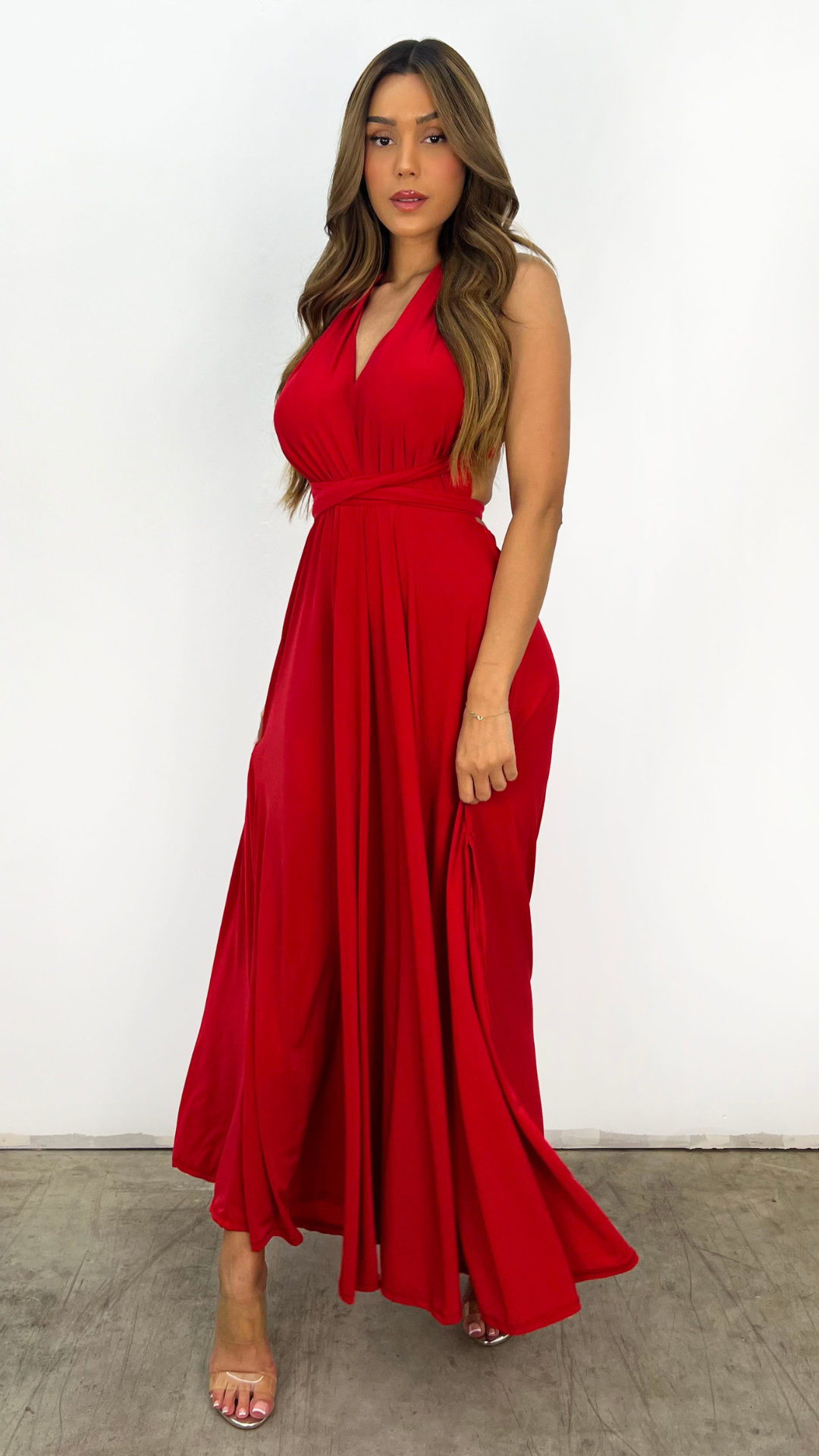 Sarisha | Elegante Vestido Largo con Escote en V