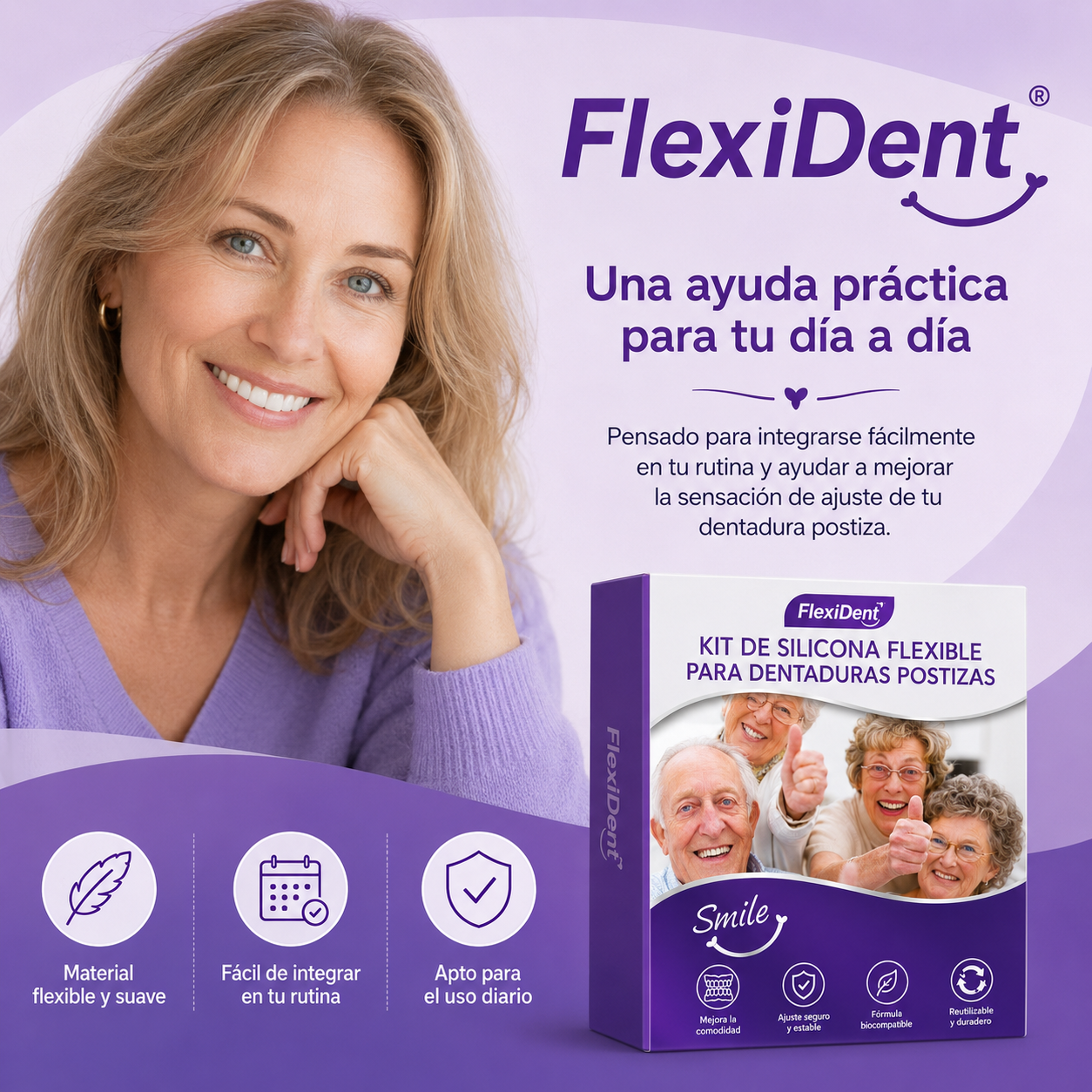 FlexiDent | Prótesis Dental de Silicona que se Adapta a Ti