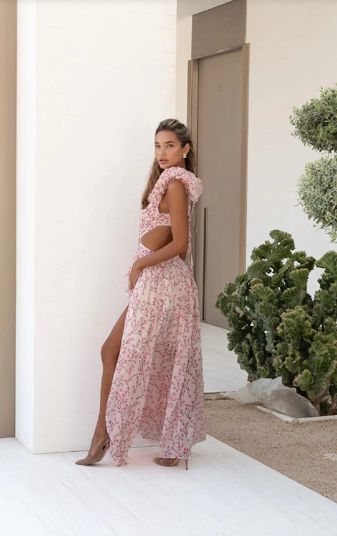 Xelene | Romántico Vestido Largo de Flores