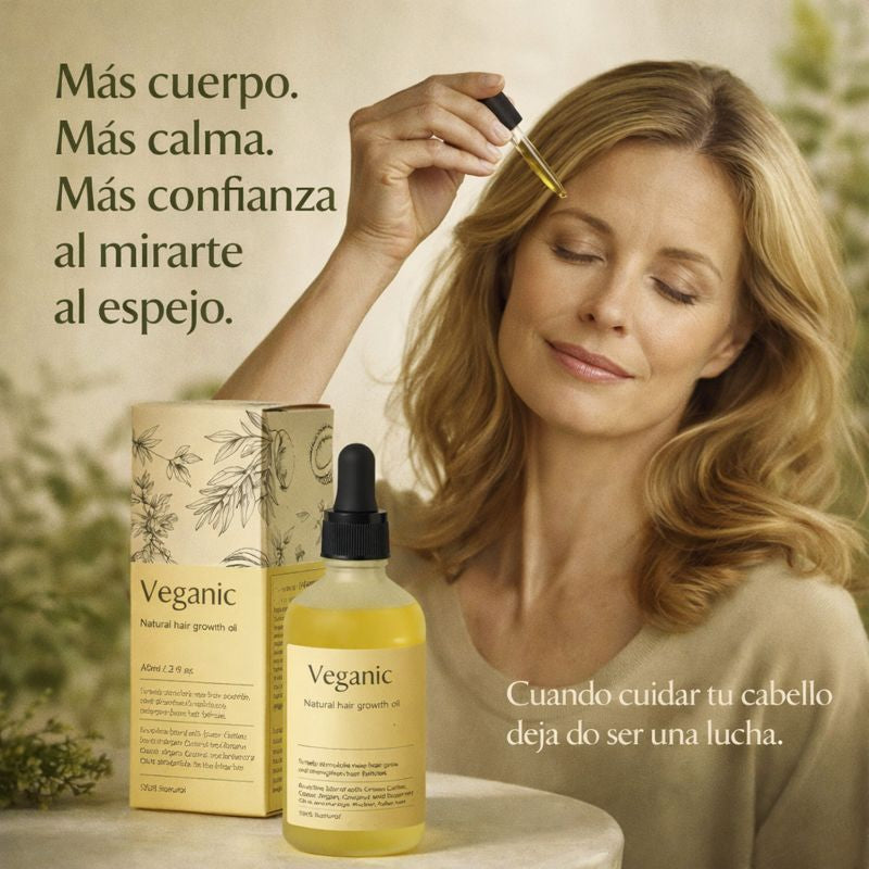 Veganic | Tratamiento de Aceite Natural para el Crecimiento del Cabello