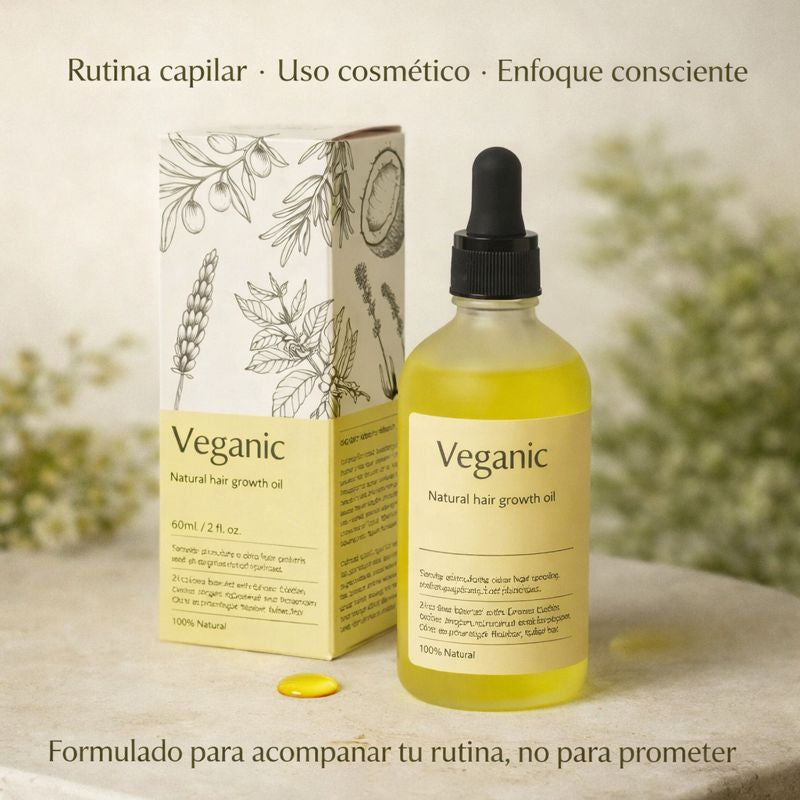 Veganic | Tratamiento de Aceite Natural para el Crecimiento del Cabello