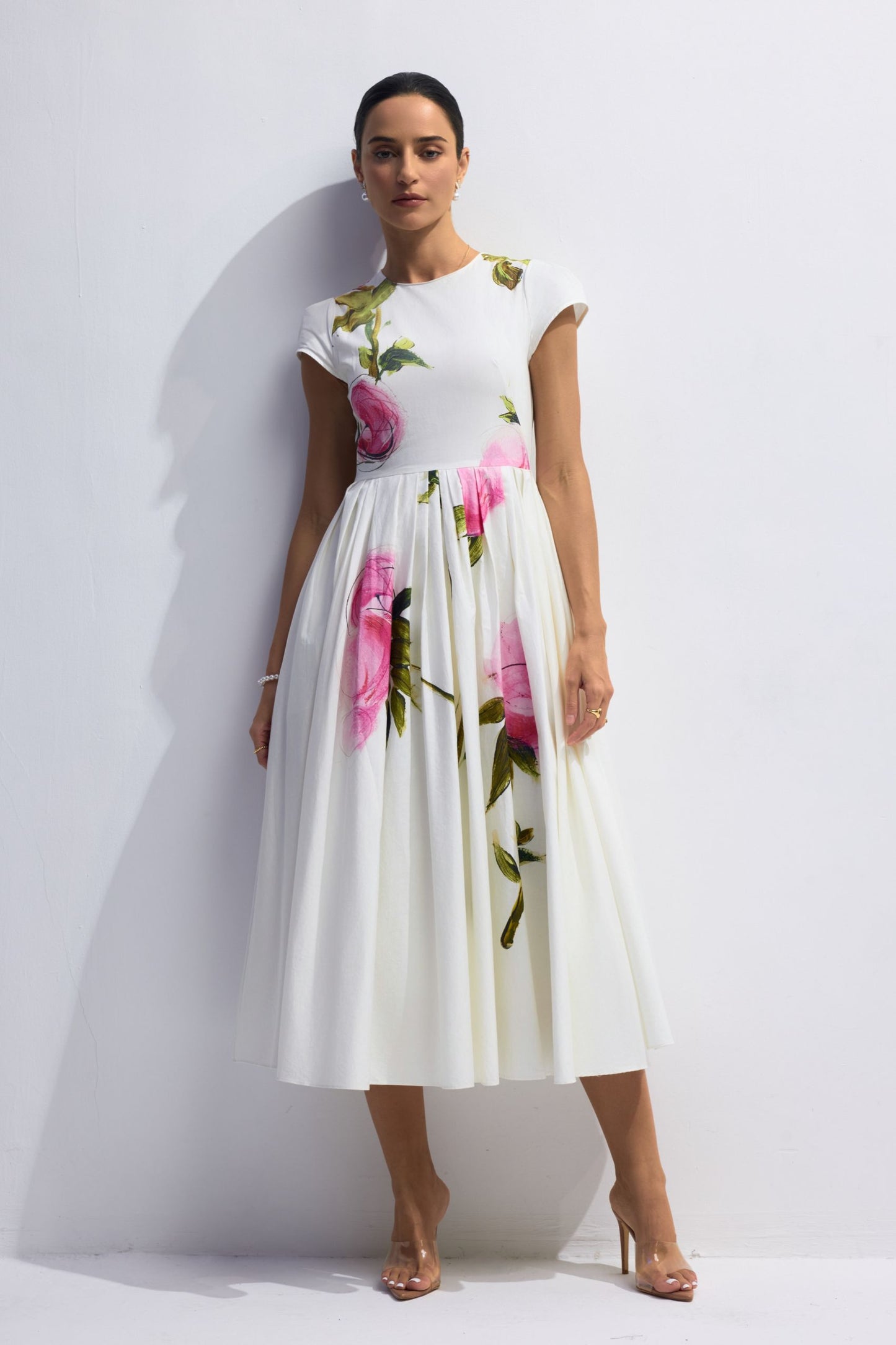 Winona | Vestido Midi de Mangas Cortas