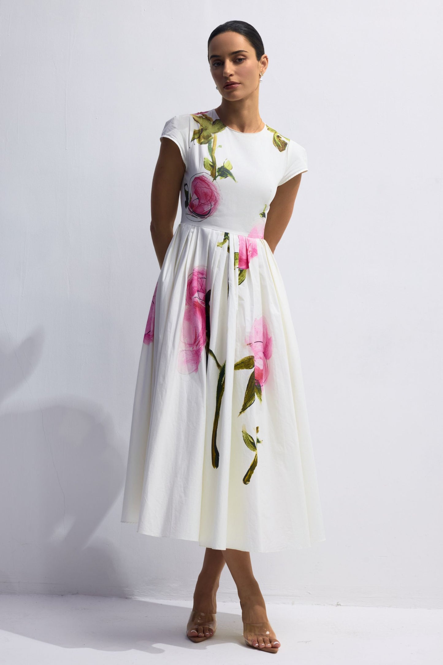 Winona | Vestido Midi de Mangas Cortas