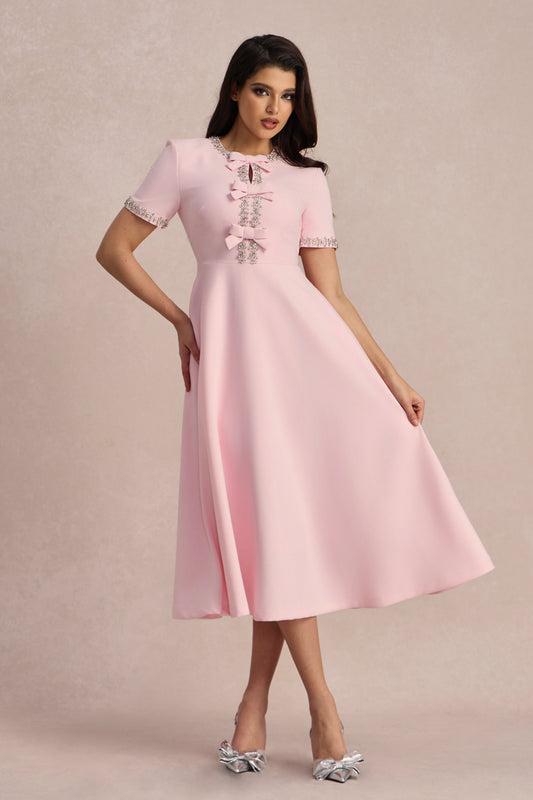 Waverly | Vestido Midi con Adornos de Lazos