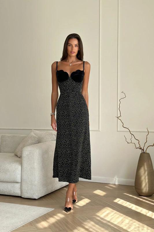 Velia | Vestido Midi de Lunares