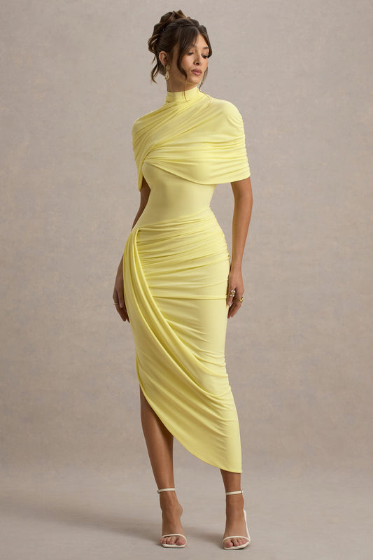 Zelda | Elegante Vestido Midi de Capa Drapeada