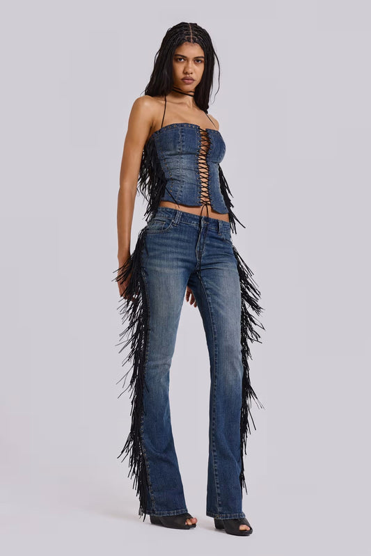 Oslo | Jeans con Flecos Estilo Vintage