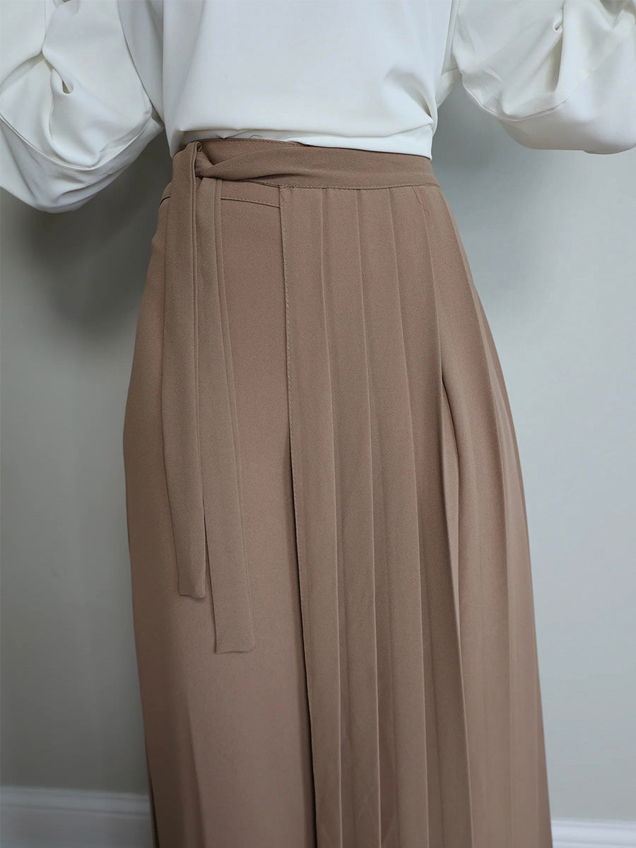 Timi | Pantalones con sobrefalda plisada