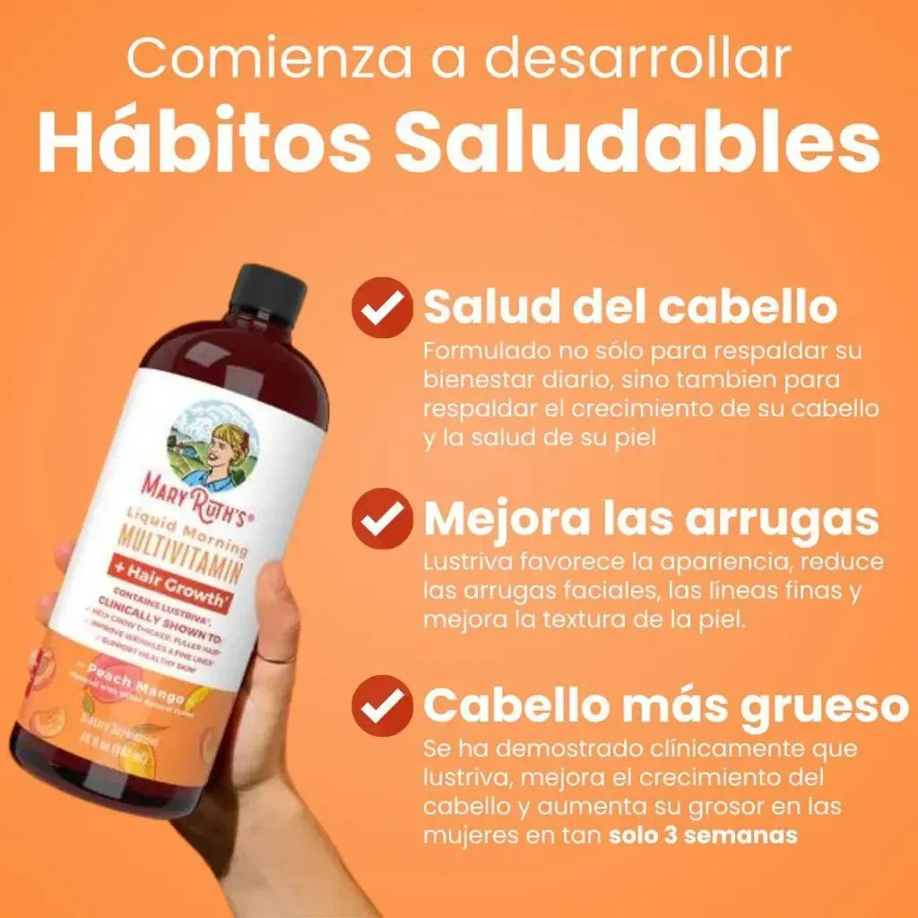 MaryRuth’s Morning Liquid Multivitamin | Cabello Más Grueso Y Abundante