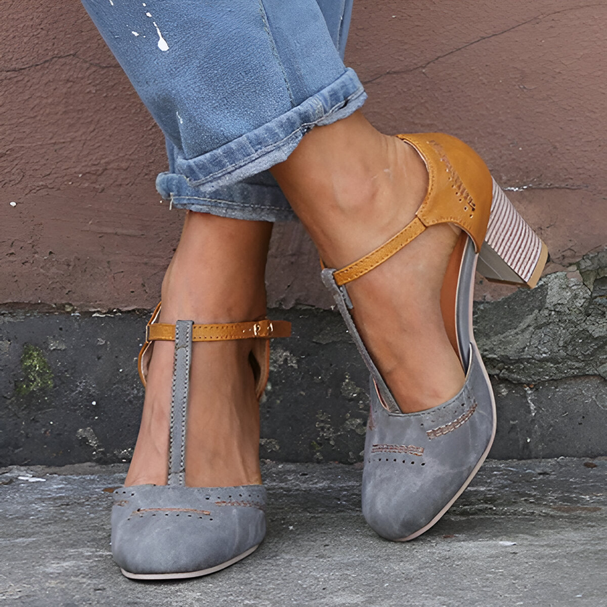 Saya | Zapatos de Tacón de Cuero