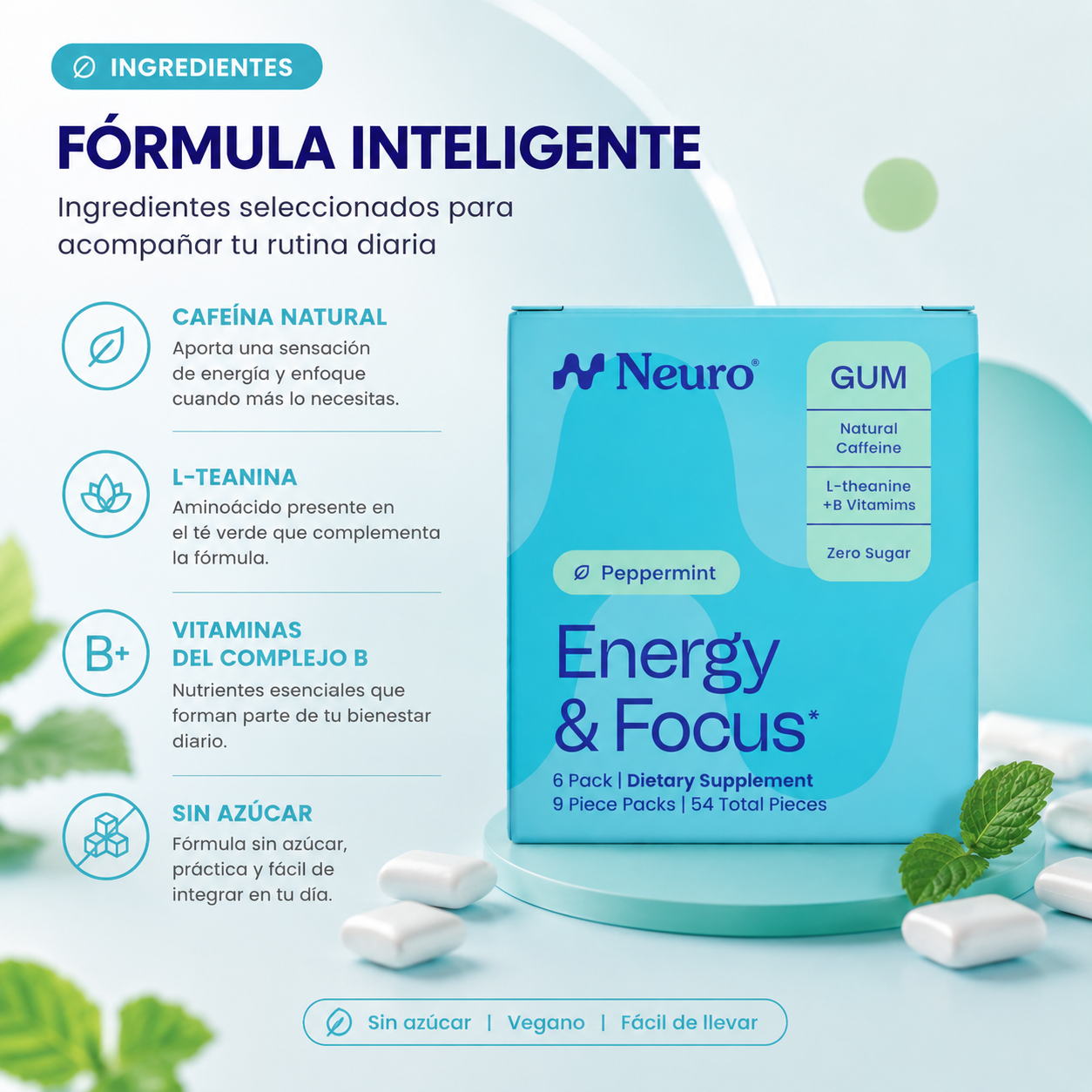 Neuro Gum Energy & Focus | Mayor Energía y Concentración