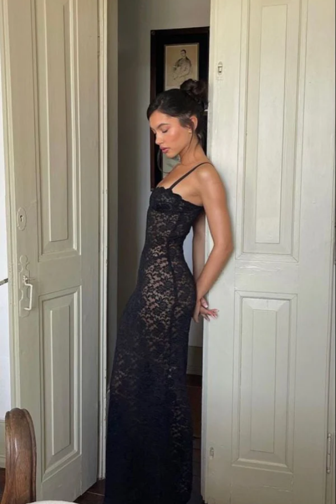Zamira | Vestido de Encaje Negro