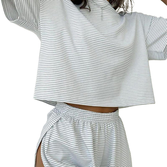 Lainey | Conjunto a Rayas de Shorts y Top
