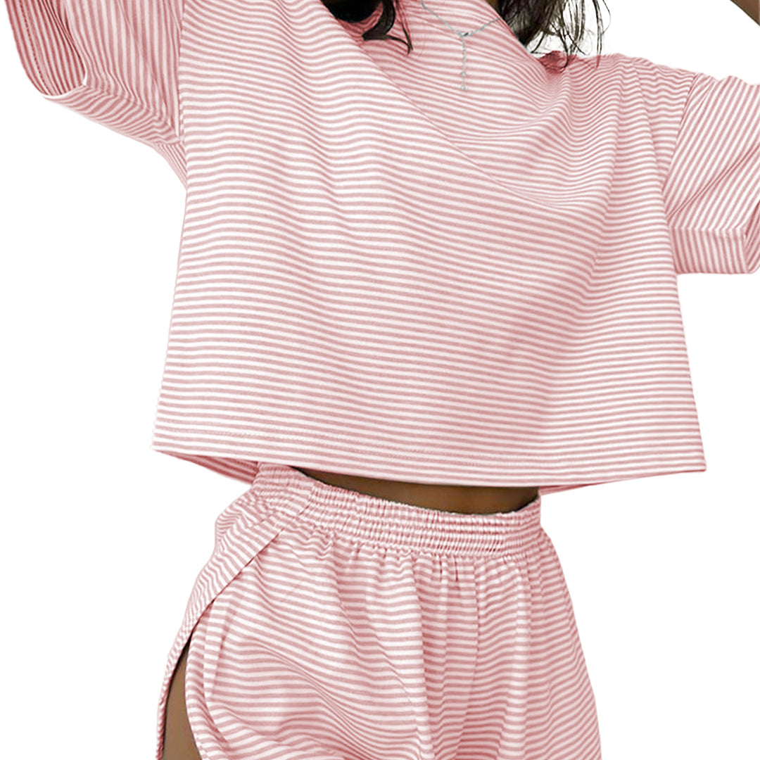 Lainey | Conjunto a Rayas de Shorts y Top