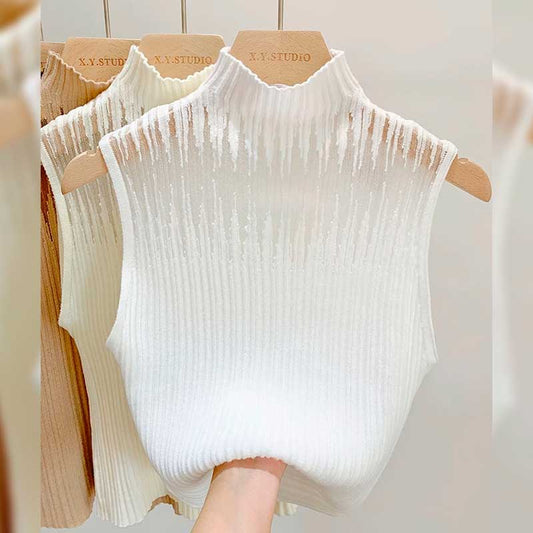 Allegra | Elegante Top de Punto Transparente