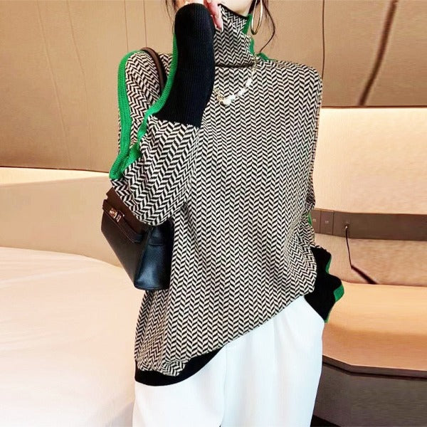 Benilde | Suéter de algodón con cuello alto