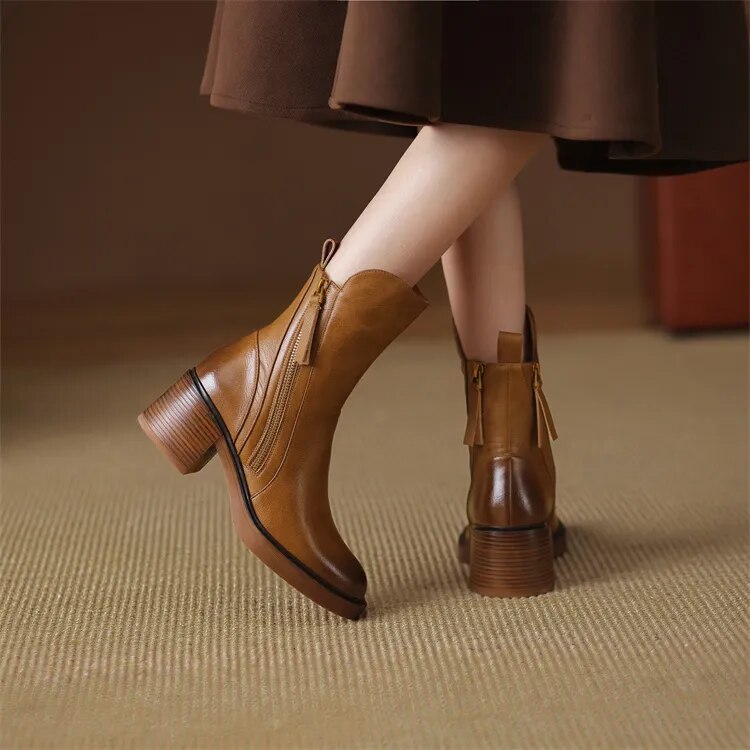 Adriana | Botas de Cuero Elegantes para Mujeres