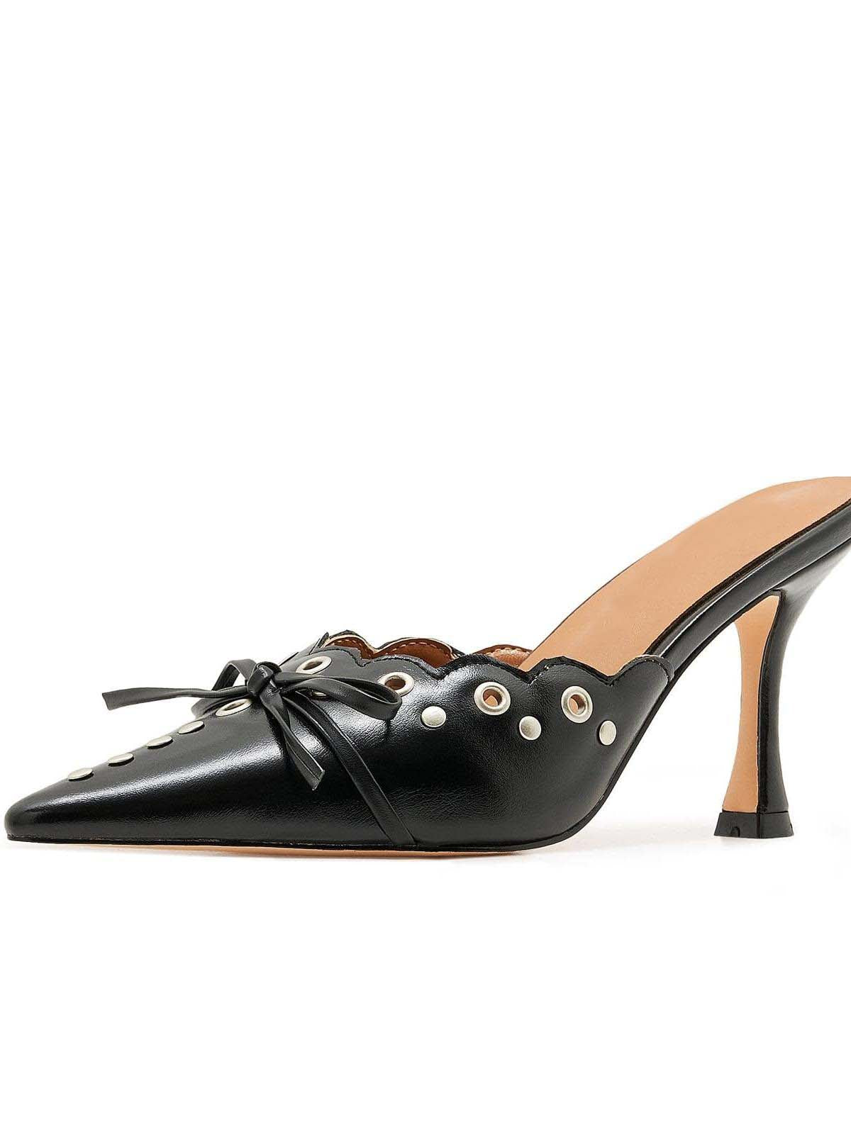 Yanitza | Elegantes Tacones de Punta con Ojales