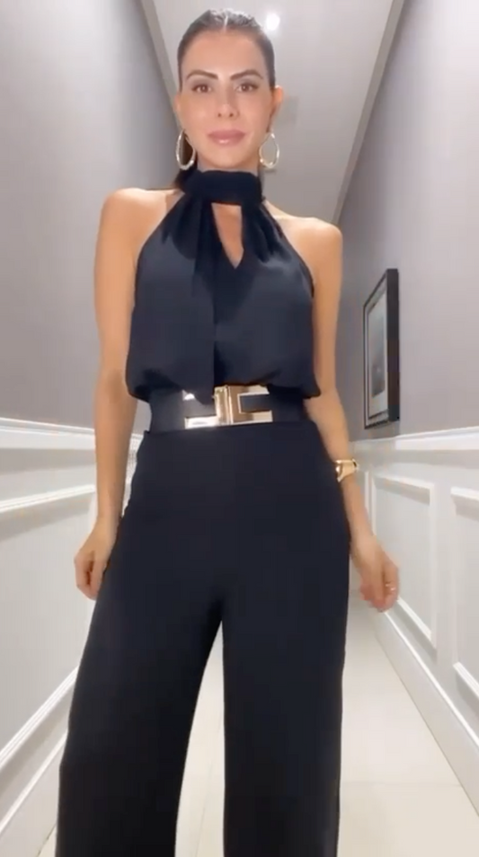 Karen | Mono Elegante de Pierna Ancha