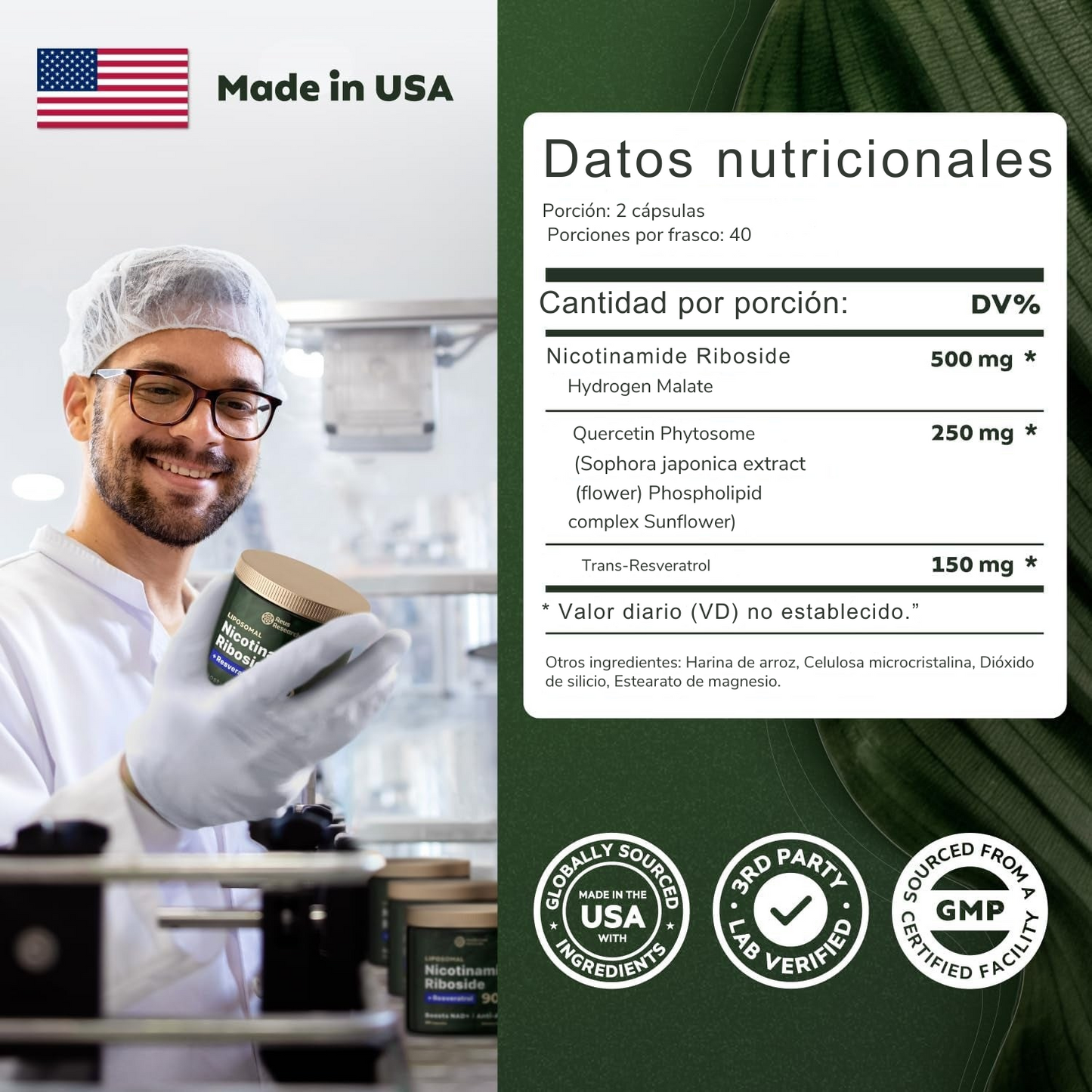 NADVital | NAD+ de Alta Pureza Anti-Envejecimiento
