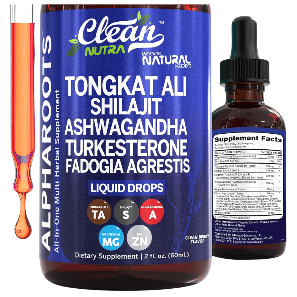 AlphaRoots | Gotas herbales para mejorar la energía, vitalidad y rendimiento en hombres
